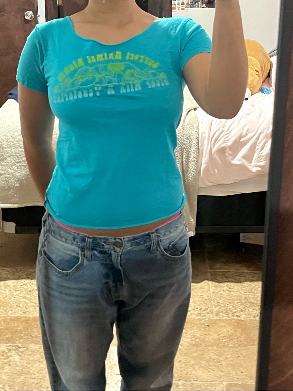 Vintage Y2K Urban Outfitters Animal Rights Graphic Baby Tee